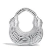 Sacs à main pour femmes nouveau concepteur de luxe bandoulière tissé à la main nouilles sacs corde nouée tiré Hobo argent soirée pochette Chic