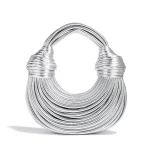 Sacs à main pour femmes nouveau concepteur de luxe bandoulière tissé à la main nouilles sacs corde nouée tiré Hobo argent soirée pochette Chic