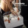 panier de rangement en feutre pour bébé, panier de rangement pour pépinière, sac à couches pour nourrissons avec poignée, porte mouche à langer pour enfants, grande poche