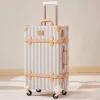 valise vintage de qualité supérieure, ensemble sur roulettes, bagages, valise de cabine de voyage de 20 pouces, 2 pièces, boîtier de chariot 22/24/26/28 pouces