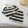 vêtements pour enfants costume à manches courtes haut rayé + short 2 pièces t shirt été bébé vêtements enfants vêtements garçons filles