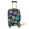 juste de protection élastique pour bagages, housse de protection pour valise, étuis à roulettes, housses 3d, accessoires de voyage, motif rocombination x