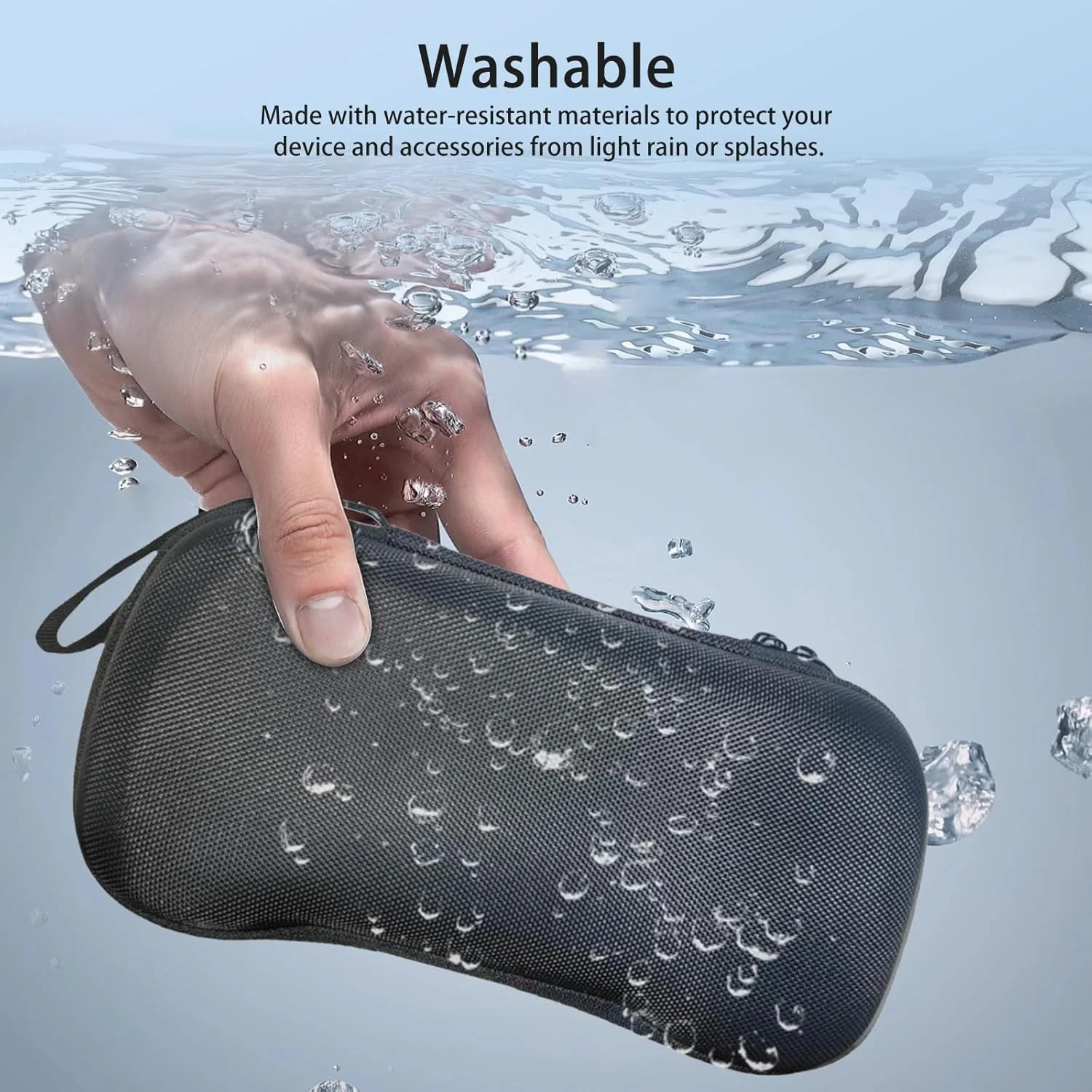 grand étui de transport portable pour console portable anbernic rg557/rg556, sac de rangement antichoc, boîte pour accessoires rg557/rg556