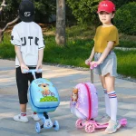 Nouveau mignon skateboard valise scooter enfants chariot boîte à bagages 16 « garçons et filles joli sac à main étudiant étui de voyage