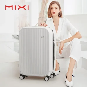 Réi-Bagages de voyage rayés, taille cabine, bagage léger, étui de transport à main, roue roulante, valise PC, 24 pouces, 26 pouces, M9273, 20 pouces