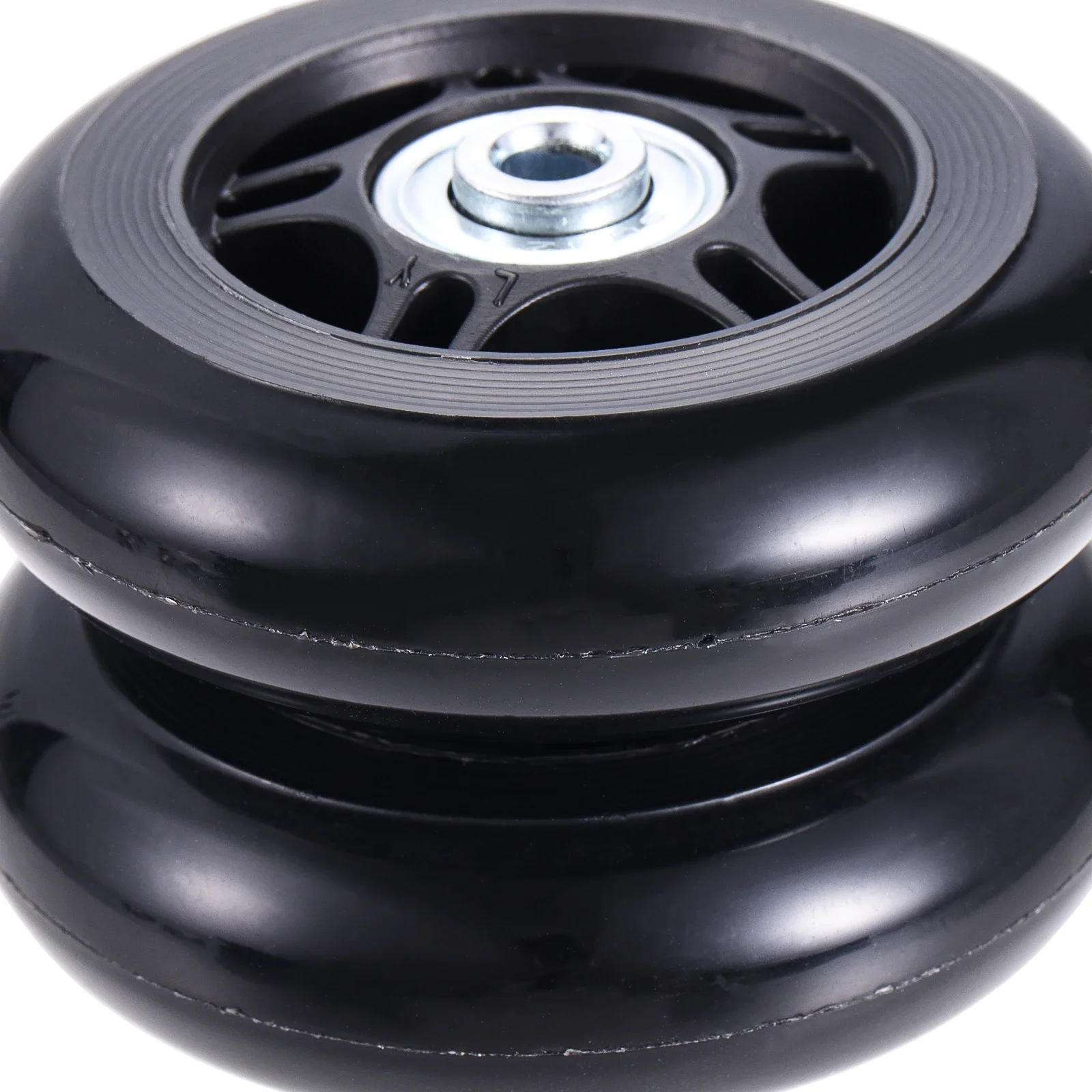 2 kits de roues pivotantes pour valise, essieux en caoutchouc et acier, remplacement de roue à bagages, anti bruit durable avec outils 68/75/78mm x 24mm, installation facile