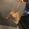 Sac à Main de Luxe en Métal Amissié pour Femme, Fourre-Tout de Styliste, Esthétique, Pochette de ixde Mariage, Initiée, de Soirée