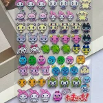 Autocollant de motifs de jeu de dessin animé Super Mini pour valise, autocollant auto-adhésif Kawaii Sanrio Kuromi, étiquettes de bagages étanches, autocollant pour ongles