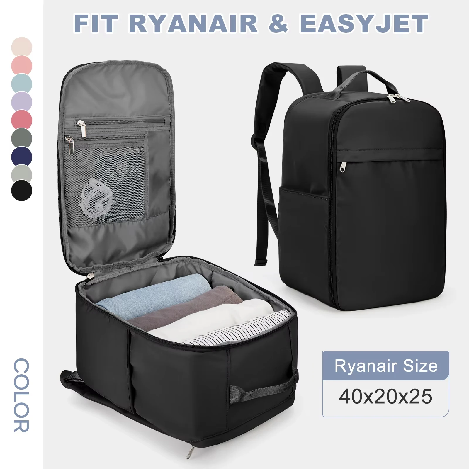 Ryanair sac à dos 40x20x25 sac de cabine bagage à main sac à dos de voyage pour Easyjet cabine sac 45x36x20 sac à dos pour ordinateur portable pour femmes/hommes Ryanair sac à dos 40x20x25 sac de cabine bagage à main sac à dos de voyage pour Easyjet cabine sac 45x36x20 sac à dos pour ordinateur portable pour femmes/hommes