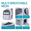 sac à dos extensible pour chat, pliable, grand espace, portable, respirant, pour animaux de compagnie, sac de voyage pour aventures en plein air