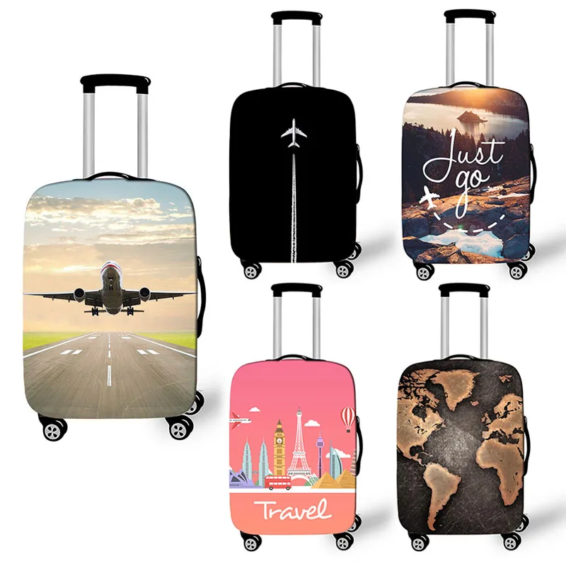 Housse de valise de voyage pour avion Go, carte d’avion, boîtier de chariot élastique de voyage, housse de protection Anti-poussière pour bagages, cadeau Housse de valise de voyage pour avion Go, carte d’avion, boîtier de chariot élastique de voyage, housse de protection Anti-poussière pour bagages, cadeau