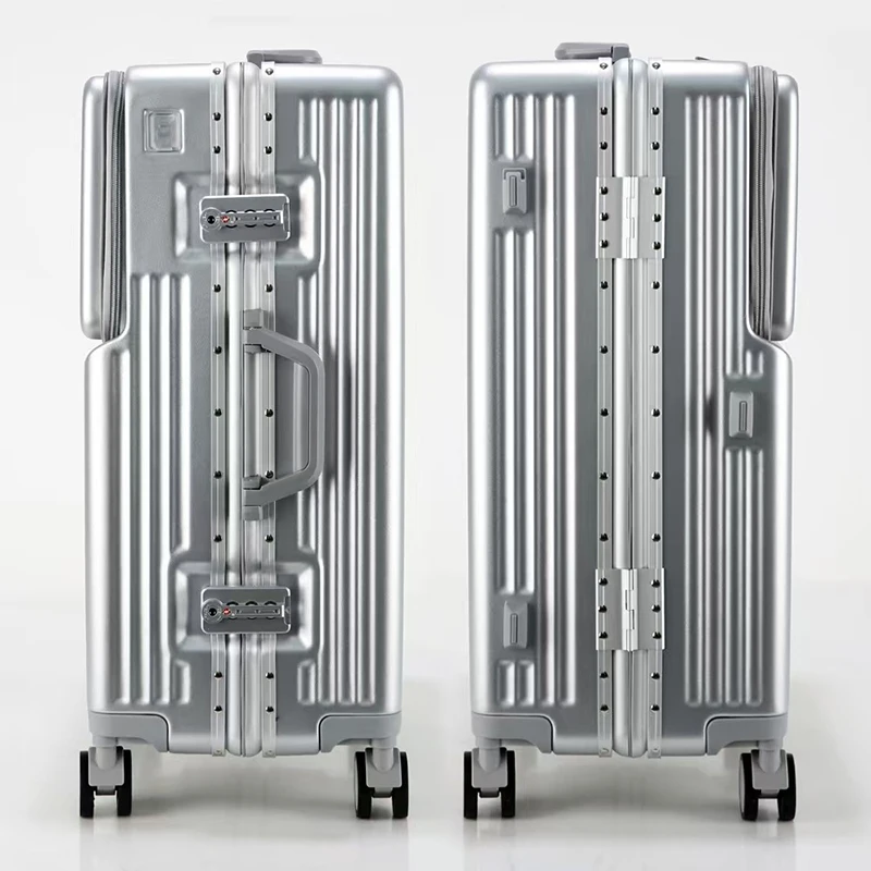 bagage grande capacité 2025 nouvelle valise multifonction cadre en aluminium boîtier de chariot 20/24/27 pouces boîte de cabine d'embarquement