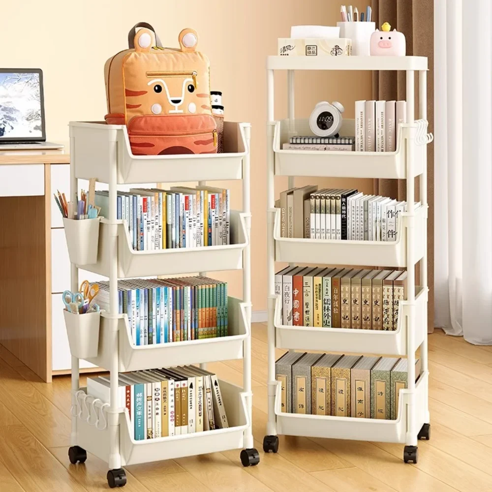 Bibliothèques pour enfants, meubles à roulettes, petites étagères amovibles avec chariot à roulettes, rangement de jouets à domicile, étagères de lecture Bibliothèques pour enfants, meubles à roulettes, petites étagères amovibles avec chariot à roulettes, rangement de jouets à domicile, étagères de lecture