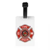 Étiquette de bagage de pompier de sauvetage d&rsquo;incendie pour les valises, couverture de confidentialité, nom, carte d&rsquo;identité