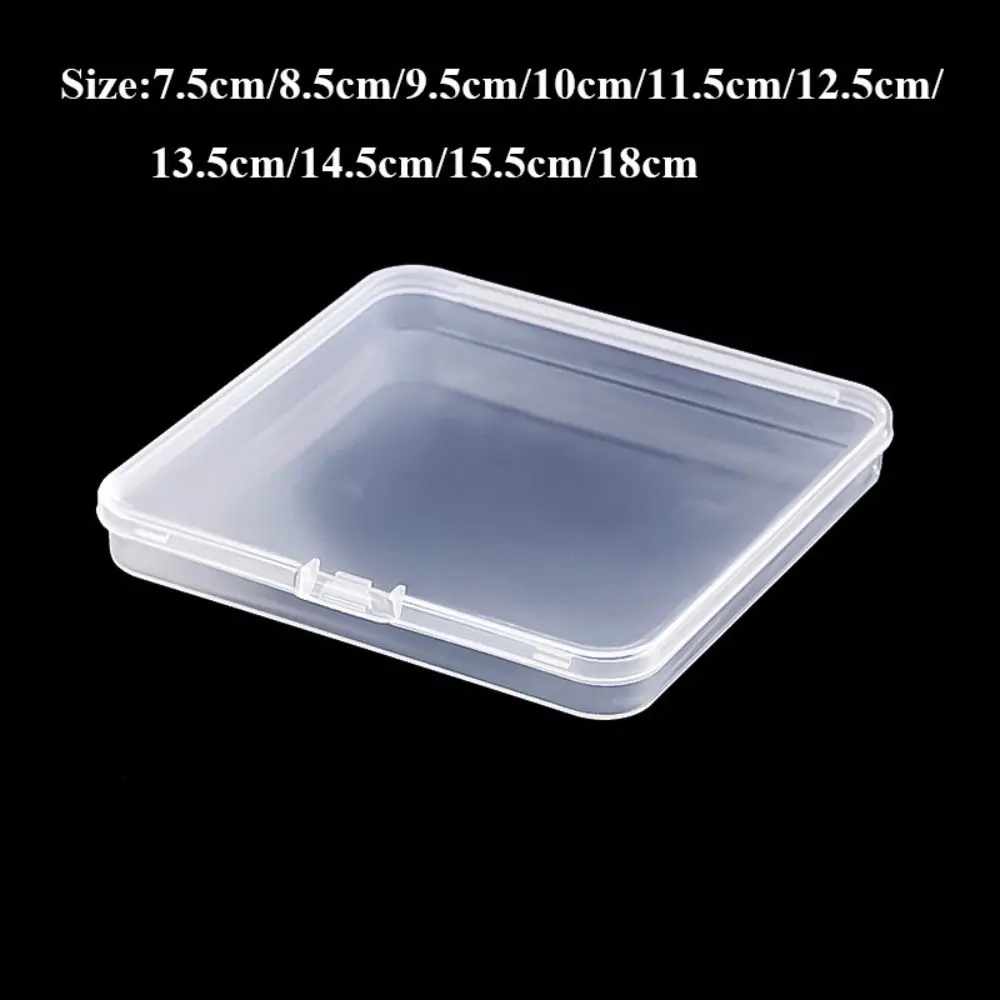 boîte de rangement d'emballage carrée portable, boîte en plastique durable pour petits articles, organisateur d'articles divers, conteneur transparent de perles de bijoux