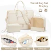 sacs de voyage pour bagages avec un sac à vêtements et trousse de toilette, sac à bandoulière de grande capacité pour les déplacements quotidiens, fourre tout pour femmes