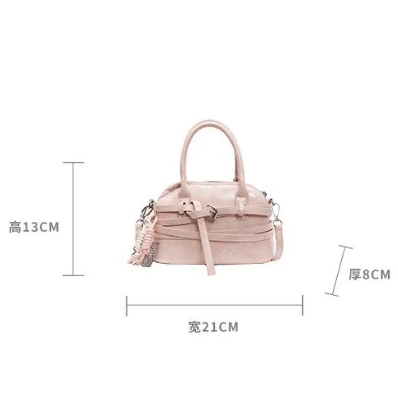 sacs à main de luxe à poignée supérieure pour femmes, mini sac à bandoulière avec pendentif, bourses rétro à la mode, 2025