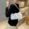 sac à main effet croco de style français 2025 – sac élégant sous les bras et bandoulière pour femme, sac à bandoulière polyvalent à poignée supérieure