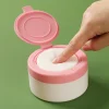 conteneur de poudre corporelle pour bébé, avec bouffée de poudre, portable, sécurité vide, boîte de rangement de poudre corporelle pour nouveau nés, porte bouffée cosmétique