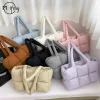 sac à main matelassé à carreaux pour femme, fourre tout rétro, sac à carreaux carillon, sac initié étanche, sac solide, hiver, sacs souples de grande capacité