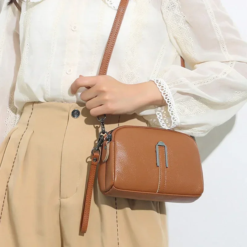 sac à main de luxe en cuir group pour femme, pochette pour téléphone, bandoulière, messager, 2024