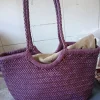 cuir véritable de créateur tricoté à la main élégant poignée femme fourre tout vintage sac à main femme peau de vache dame grand sac à bandoulière