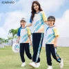 2025 combinaisons de sport assorties ensemble familial mère fille père fils vêtements maman papa enfants tenues couple parent enfants été
