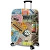housse de valise cyber style, housse de protection extensible pour bagages, housse anti poussière adaptée à une valise de 18 à 32 pouces
