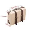 mini valise en cuir portable, bagages miniatures, maison de courses, meubles, beurre, modèle