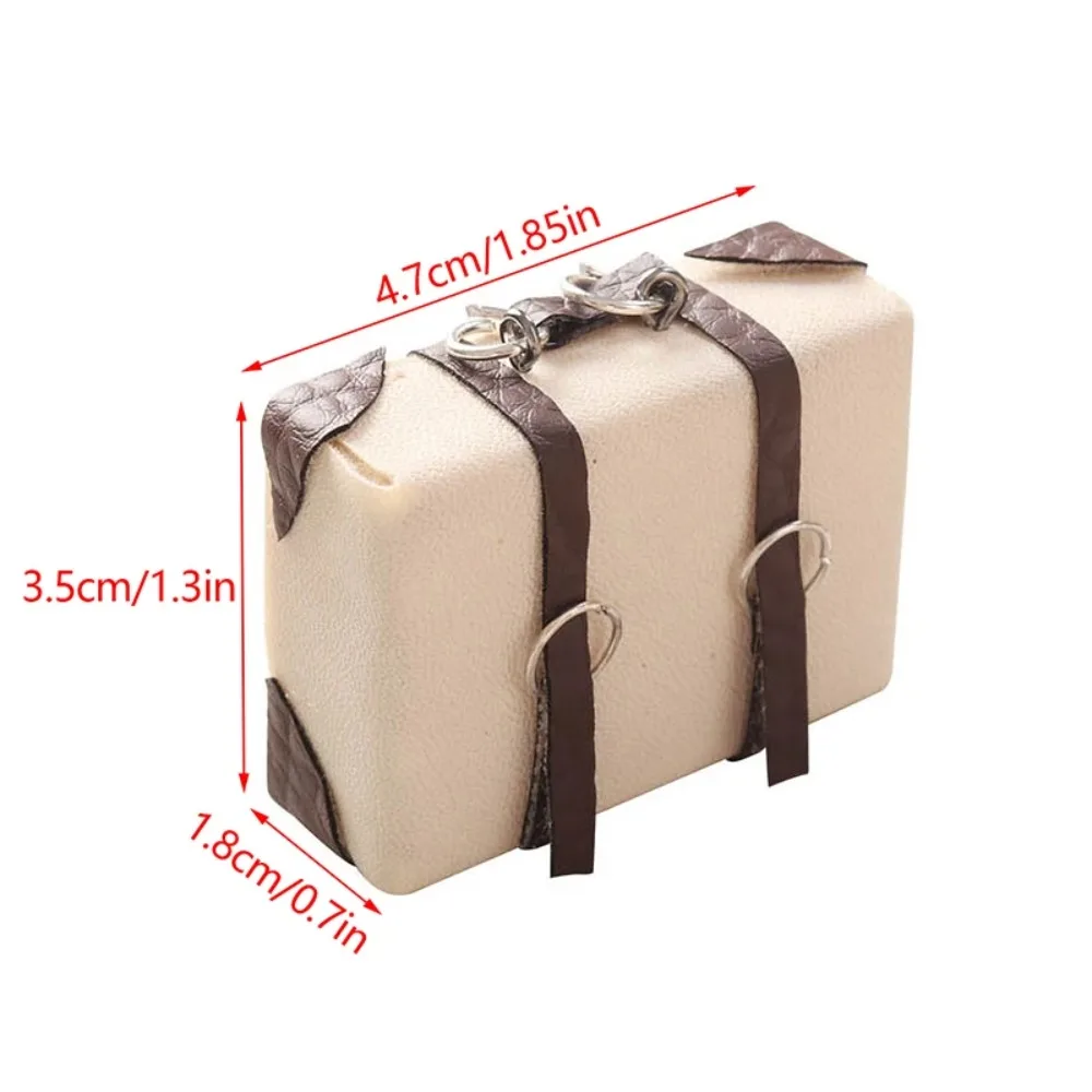 mini valise en cuir portable, bagages miniatures, maison de courses, meubles, beurre, modèle