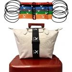 Sangle de suspension fixe de qualité supérieure, solide, résistante à l&rsquo;usure, corde élastique pour bagages, ceinture de liaison, valise à motif d&rsquo;avion imprimé