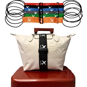 Sangle de suspension fixe de qualité supérieure, solide, résistante à l&rsquo;usure, corde élastique pour bagages, ceinture de liaison, valise à motif d&rsquo;avion imprimé