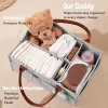 panier de rangement en feutre pour bébé, panier de rangement pour pépinière, sac à couches pour nourrissons avec poignée, porte mouche à langer pour enfants, grande poche