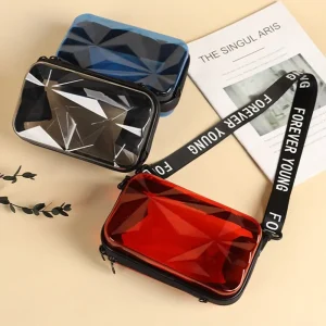 Sac à main Simple en forme de valise pour femmes, Mini sac de maquillage rigide étanche, décontracté, Style coréen, couleur unie, pour l&rsquo;extérieur, 7 pouces