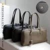 sac boston en cuir véritable pour femmes, sac à main à bandoulière polyvalent, fourre tout de banlieue, accessoire de mode pour dames, sac à main de luxe, nouveau