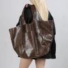 sac à main pour femmes pochette grand sac fourre tout à une épaule femme sacs à main femmes sacs à bandoulière avec poignées courtes en cuir pu dame