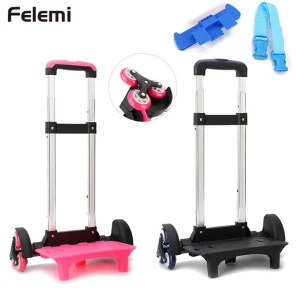 Sac à dos à roulettes pour enfants, 2/6 roues, tige extensible, chariot pour enfants, sacs d’école, sac à bagages Sac à dos à roulettes pour enfants, 2/6 roues, tige extensible, chariot pour enfants, sacs d’école, sac à bagages