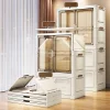 armoire pliante 70/80cm, organisateur de rangement pliable de grande capacité, organisateur de vêtements mobile à assemblage facile, couvertures/jouets