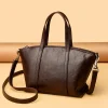 Sac à bandoulière en cuir pour femmes, sac à main de banlieue de grande capacité, sac pour femmes en cuir véritable Simple et polyvalent