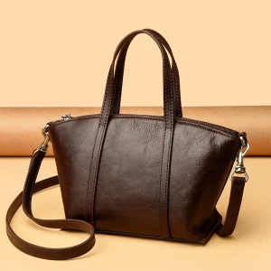 Sac à bandoulière en cuir pour femmes, sac à main de banlieue de grande capacité, sac pour femmes en cuir véritable Simple et polyvalent