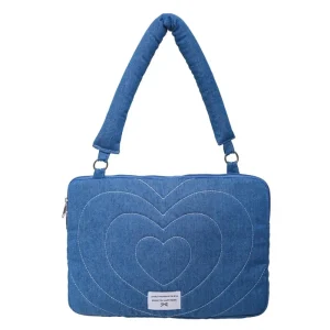 Sac d&rsquo;ordinateur moderne à la mode, pochette antichoc brodée avec nœud papillon pour ordinateur portable 14 pouces, étui de transport souple pour tablette Business