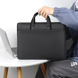 Sac fourre-tout élégant pour ordinateur portable, mallette d&rsquo;affaires de grande capacité, design simple – Parfait pour l&rsquo;école, le bureau et les déplacements quotidiens.