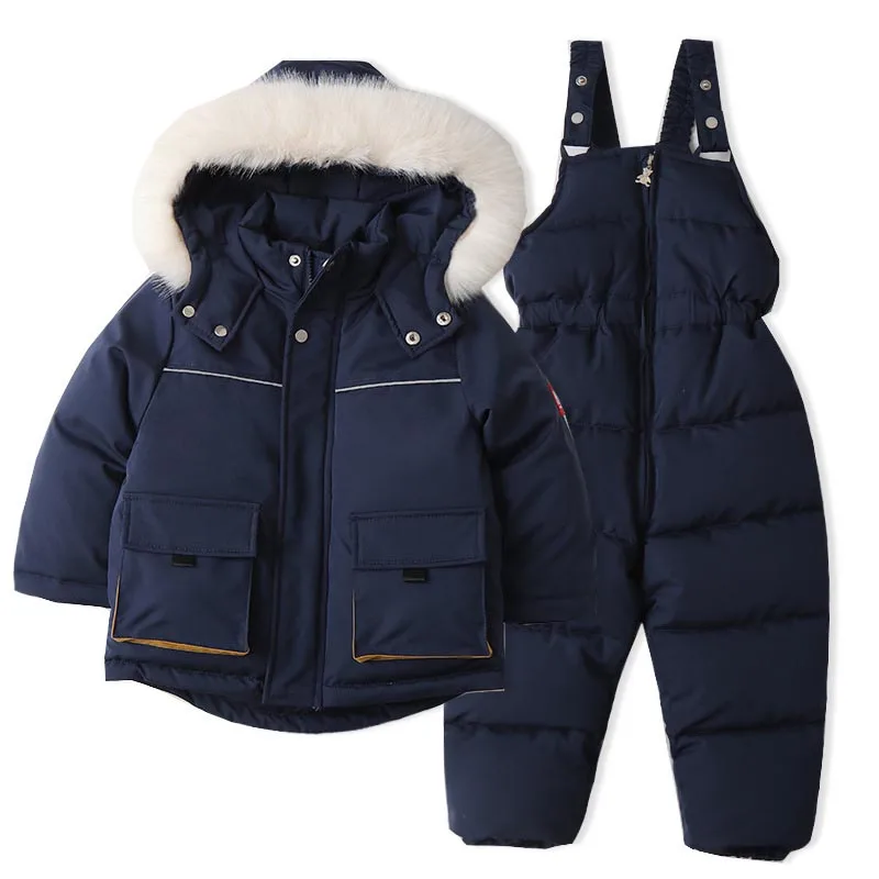 combinaison de ski pour enfants, coupe vent et imperméable, doudoune et pantalon, manteau de neige, salopette, pantalons en duvet, parkas, ensembles doux et chauds