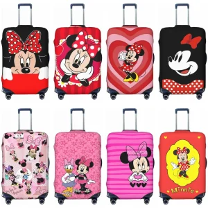 Minnie Mouse visage valise couverture vol Mickey Mouse Animal dessin animé pratique fixation rétractable et mécanisme d&rsquo;attache de sécurité entreprise protecteur