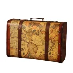 Valise Vintage avec poignée, accessoires Photo, coffre en bois, boîte décorative, coffre en bois, coffre en bois pour vitrine de magasin, chambre à coucher