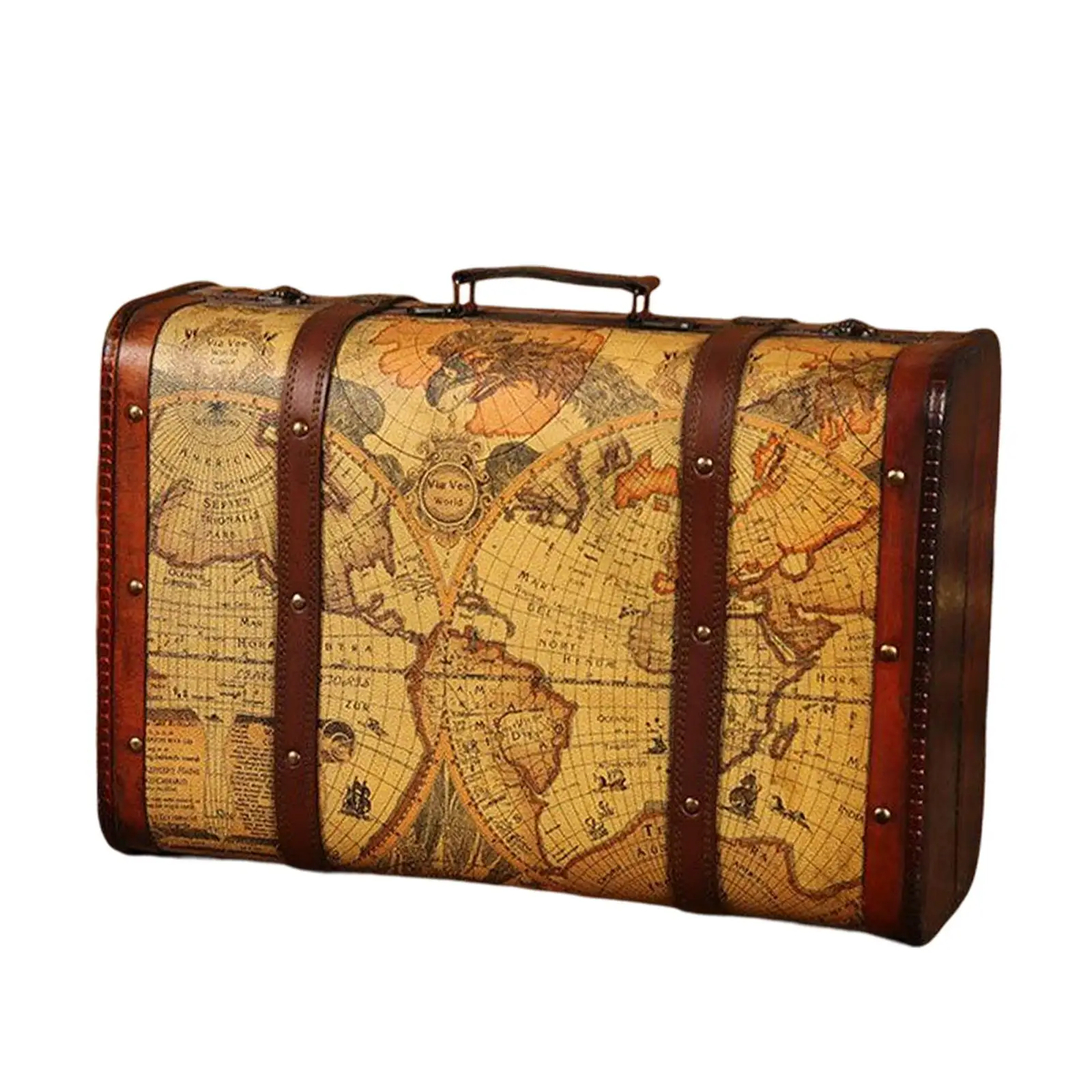 valise vintage avec poignée, accessoires photo, coffre en bois, boîte décorative, coffre en bois, coffre en bois pour vitrine de magasin, chambre à coucher