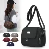 sac à bandoulière en nylon chic et léger pour femme, mini sac à main décontracté avec plusieurs pochettes zippées pour un usage quotidien
