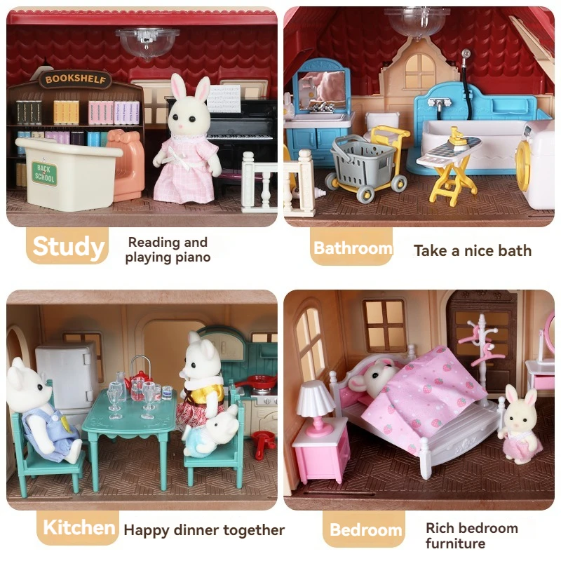 maison de jeu simulée pour enfants, mini jouet, ornements