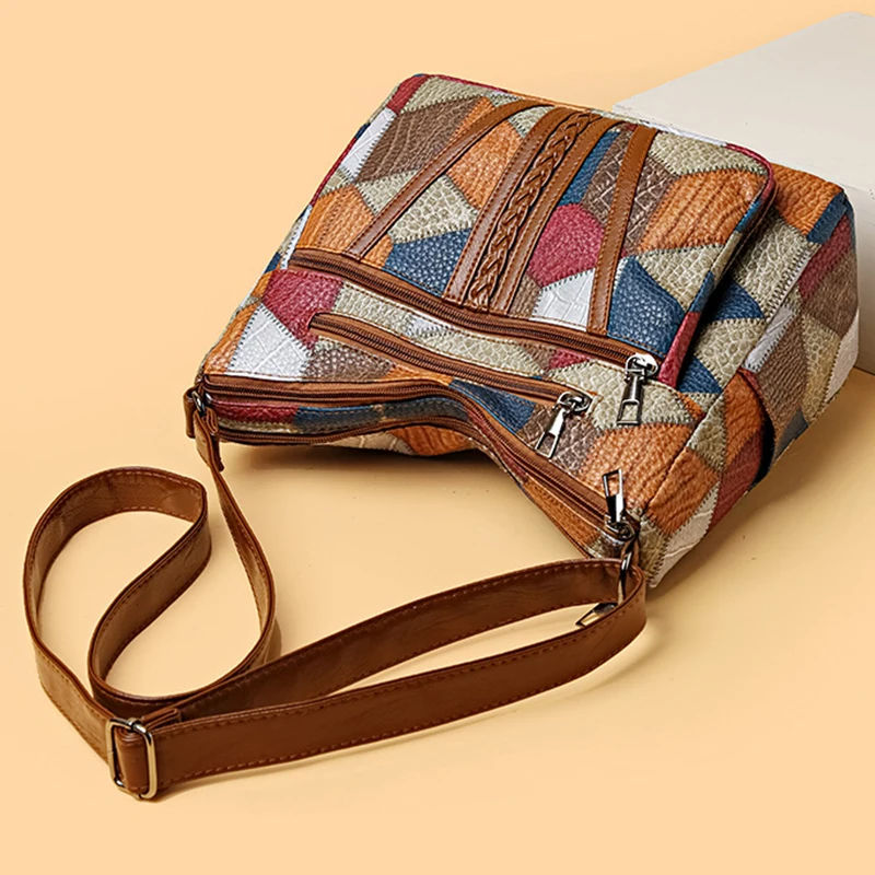 sac à bandoulière vintage élégant pour femmes, sac à main tendance, sac à bandoulière multi poches, sac à bandoulière rétro assorti pour le quotidien