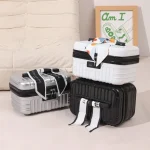 Facile à transporter 17 pouces trousse à cosmétiques Portable à la mode Mini sac à bagages étanche Durable sac de rangement de toilette valise